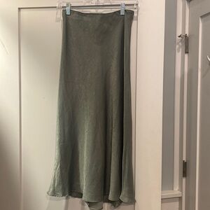 Long Nasty Gal Skirt, Green/Grey